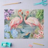 Flamingo Fantasy Bloemen & Vlinders Tissuepapier (Craft)