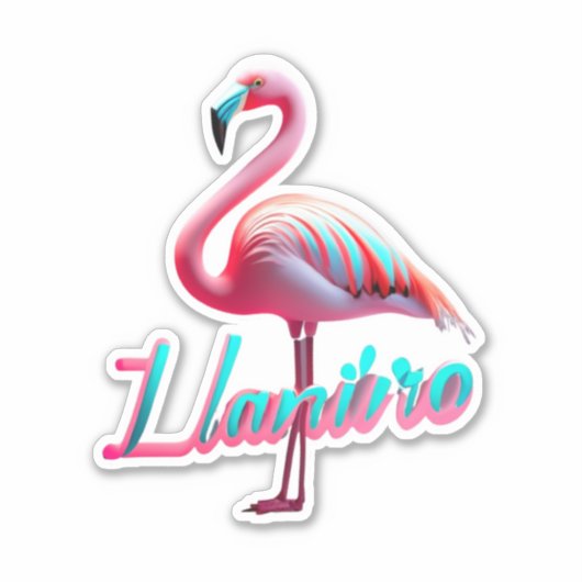 Flamingo Fantasy Stickers voor een Tropical Escape (Voorkant)