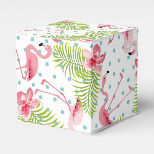 Flamingo Favor Box Bedankdoosjes (Voorkant Zijde)