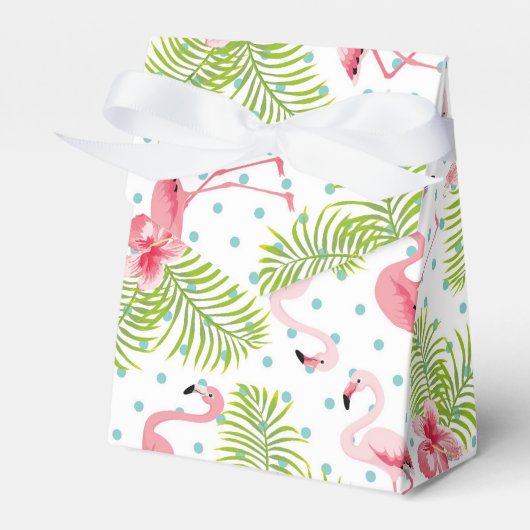 Flamingo Favor Box Bedankdoosjes (Voorkant Zijde)