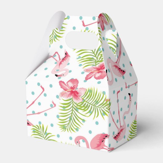 Flamingo Favor Box Bedankdoosjes (Achterkant)