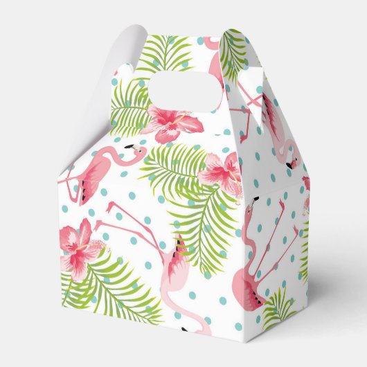 Flamingo Favor Box Bedankdoosjes (Voorkant Zijde)