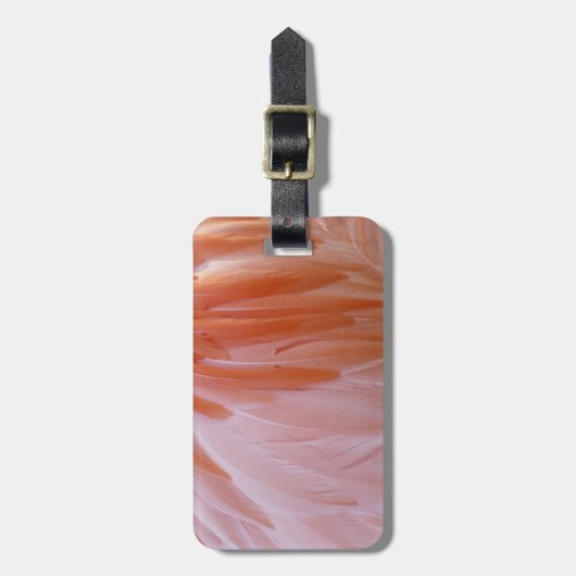 Flamingo Feathers in Shades of Pink Bagagelabel (Voorkant verticaal)