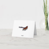 Flamingo Feathers in Shades of Pink Bedankkaart (Achterkant)