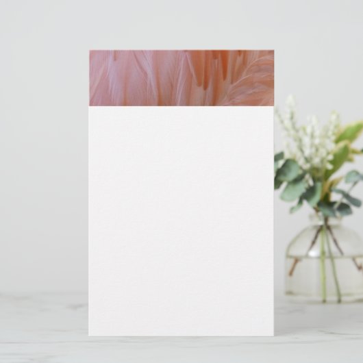 Flamingo Feathers in Shades of Pink Briefpapier (Staand voorkant)