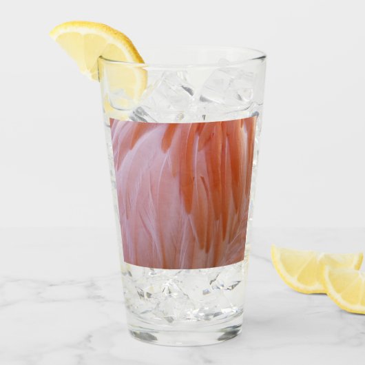 Flamingo Feathers in Shades of Pink Glas (Voorkant ijs)