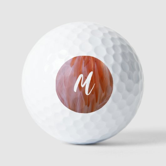 Flamingo Feathers in Shades of Pink Golfballen (Voorkant)