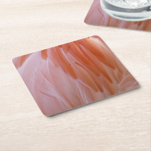 Flamingo Feathers in Shades of Pink Kartonnen Onderzetters (Schuin)