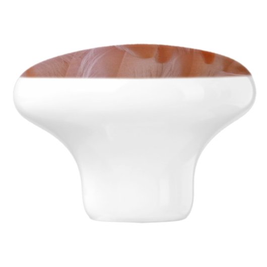 Flamingo Feathers in Shades of Pink Keramische Knop (Zijkant)