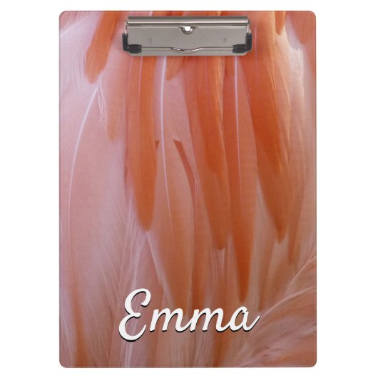 Flamingo Feathers in Shades of Pink Klembord (Voorkant)