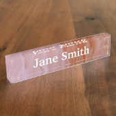 Flamingo Feathers in Shades of Pink Naambordje (Zijkant)