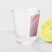 Flamingo Feathers in Shades of Pink Shot Glas (Links)