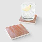 Flamingo Feathers in Shades of Pink Stenen Onderzetter (Zijkant)