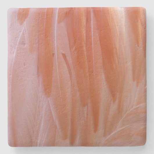 Flamingo Feathers in Shades of Pink Stenen Onderzetter (Voorkant)