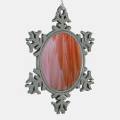 Flamingo Feathers in Shades of Pink Tin Sneeuwvlok Ornament (Links)