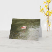 "Flamingo Feeding" Hartelijk dank Kaart (Gele Bloem)