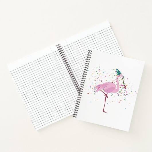 Flamingo Feest - Dieren hebben een feestje Notitieboek (Binnen)