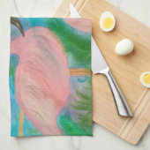 Flamingo feest kunsthanddoek theedoek (Quarter Fold)
