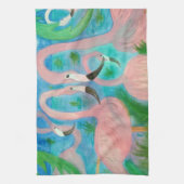 Flamingo feest kunsthanddoek theedoek (Verticaal)