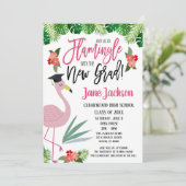 Flamingo Feest met de Afgestudeerde Partij Kaart (Staand voorkant)