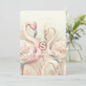 Flamingo Feest Thema, QR Code, Op Maat Kaart (Staand voorkant)