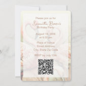 Flamingo Feest Thema, QR Code, Op Maat Kaart (Achterkant)
