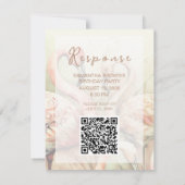 Flamingo Feest Thema, QR Code RSVP Kaartje (Achterkant)