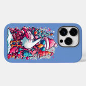 Flamingo Festiviteiten Santa Hoed en glazen Kerstm Case-Mate iPhone Case (Achterkant (horizontaal))