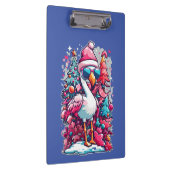 Flamingo Festiviteiten Santa Hoed en glazen Kerstm Klembord (Rechts)