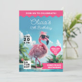 Flamingo Fiesta Beach Bash Extravaganza Kaart (Staand voorkant)