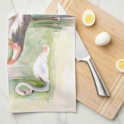 Flamingo Fiesta Kitchen Towel Theedoek (Quarter Fold)