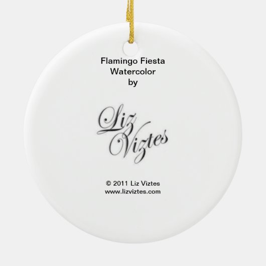 Flamingo Fiesta Ornament (Achterkant)