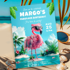 Flamingo Fiesta Verjaardagsfeest verjaardag Kaart