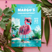 Flamingo Fiesta Verjaardagsfeestje verjaardag Kaart