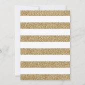 Flamingo First Birthday Invitation Girl Kaart (Achterkant)