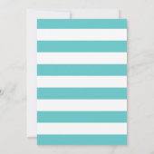 Flamingo First Birthday Invitation Girl Kaart (Achterkant)