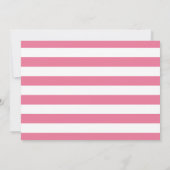 Flamingo First Birthday Invitation Girl Kaart (Achterkant)