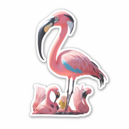 Flamingo Flair Decoreren met stijlvolle Stickers (Voorkant)