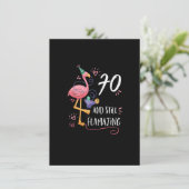 Flamingo Flamazing 70th Birthday Decorations Suppl Kaart (Staand voorkant)