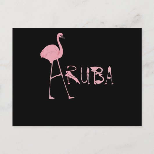 Flamingo | Flaming Aruba Lovers Uitnodiging Briefkaart (Voorkant)