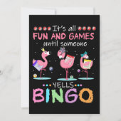 Flamingo | Flaming Bingo Funny Bedankkaart (Voorkant)