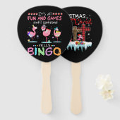 Flamingo | Flaming Bingo Funny Handwaaier (Voorkant en achterkant)