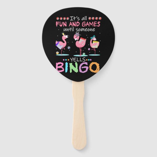 Flamingo | Flaming Bingo Funny Handwaaier (Voorkant)