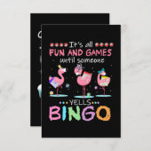Flamingo | Flaming Bingo Funny Informatiekaartje (Voorkant / Achterkant)