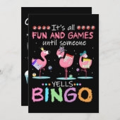 Flamingo | Flaming Bingo Funny Kaart (Voorkant / Achterkant)