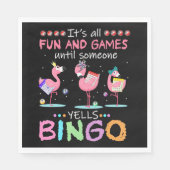 Flamingo | Flaming Bingo Funny Servet (Voorkant)