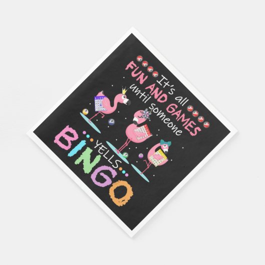 Flamingo | Flaming Bingo Funny Servet (Hoek)
