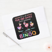 Flamingo | Flaming Bingo Funny Vierkante Sticker (Envelop)