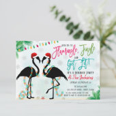 Flamingo Flamingle en Jingle Party Kaart (Staand voorkant)