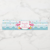 Flamingo Flamingle Feest Waterfleslabels Waterfles Etiket (Enkel label)